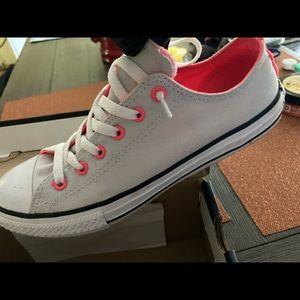 Girls converse size 5 if you can wear a seven as an adult these will fit!